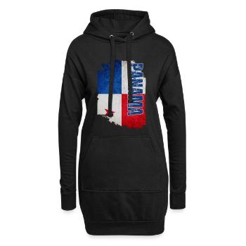 Drapeau panaméen, j’adore le Panama - Sweat-shirt à capuche long Femme - noir - Devant