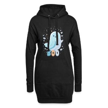 Boo Halloween Humour Fantôme Drôle - Sweat-shirt à capuche long Femme - noir - Devant