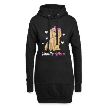 Stolze Golden Doodle Mama – Perfekte Geschenk-Vibes - Hoodie-Kleid - Schwarz - Vorne