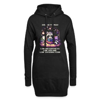 IRL : sombre, calme, peu de contacts | Introversion - Sweat-shirt à capuche long Femme - noir - Devant
