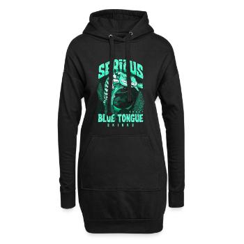 Ernsthaft über Blauzungenskinke Reptilienhalter - Hoodie-Kleid - Schwarz - Vorne
