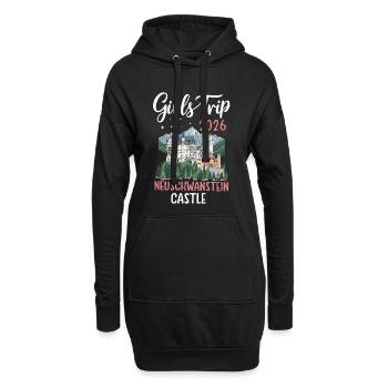 Girls Trip 2026 Neuschwanstein Castle - Hoodie-Kleid - Schwarz - Vorne