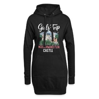 Girls Trip Neuschwanstein Castle - Hoodie-Kleid - Schwarz - Vorne