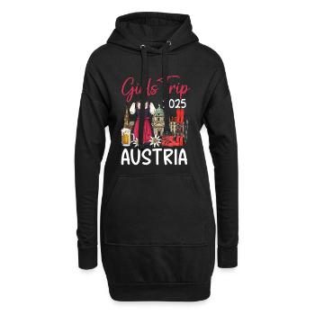 Voyage entre filles 2025 en Autriche - Sweat-shirt à capuche long Femme - noir - Devant