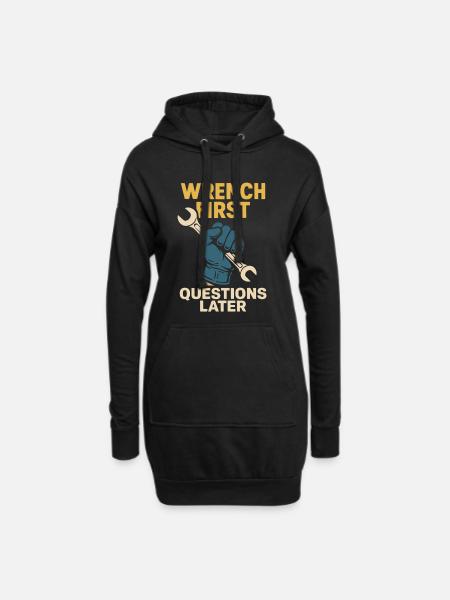 Auto Mechaniker Humor lustiger Schrauber Spruch - Hoodie-Kleid - Schwarz