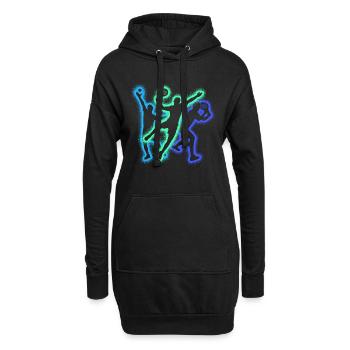 Padel Tennis Padel Tennis Silhouettes Padel - Sweat-shirt à capuche long Femme - noir - Devant