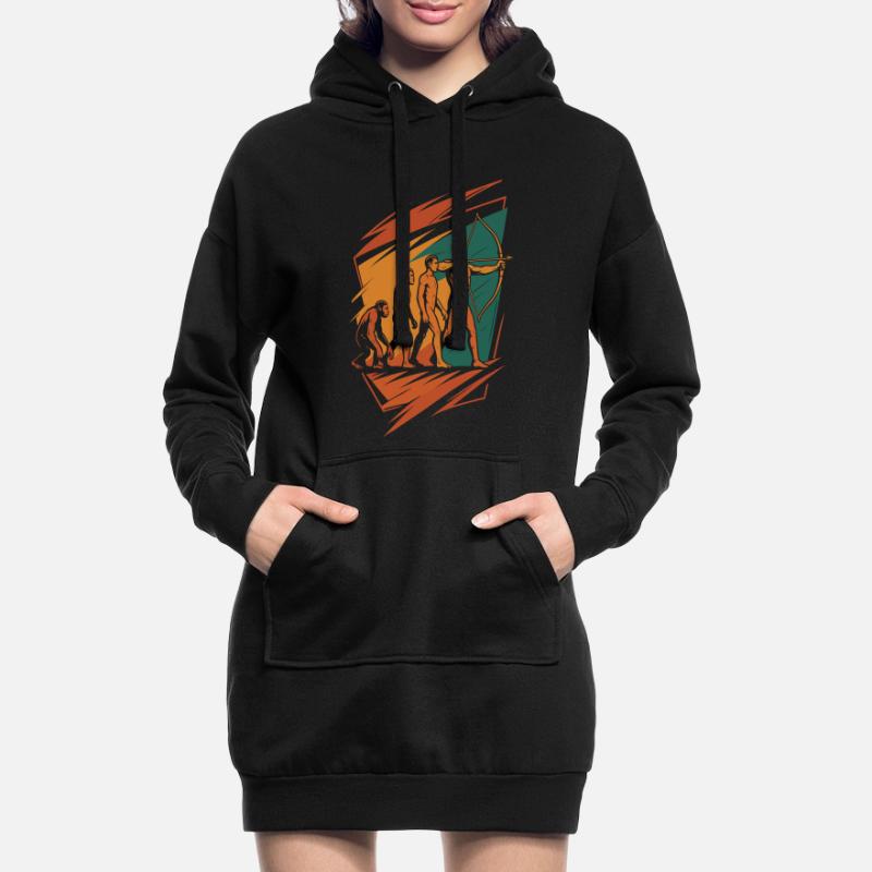 Évolution du tir à l'arc Archer Arc Cible Sweat-shirt à capuche long Femme