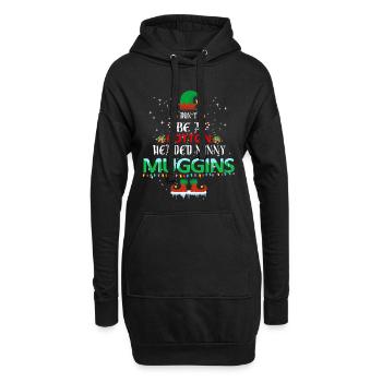 Baumwollkopf Muggins Weihnachten - Hoodie-Kleid - Schwarz - Vorne