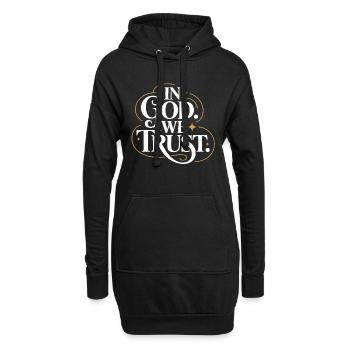 En Dieu nous avons confiance Conception - Sweat-shirt à capuche long Femme - noir - Devant