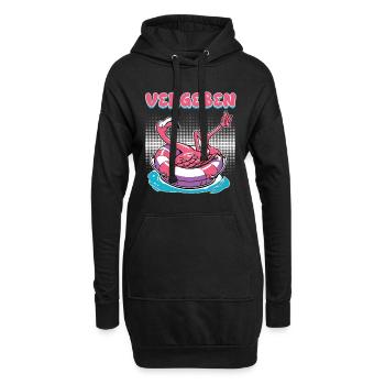 Malle PARDONNÉ Anti-Flirt Drôle - Sweat-shirt à capuche long Femme - noir - Devant