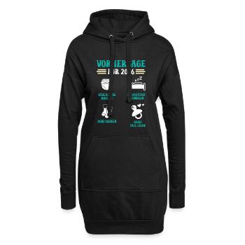 Prédiction de grossesse 2026 drôle - Sweat-shirt à capuche long Femme - noir - Devant