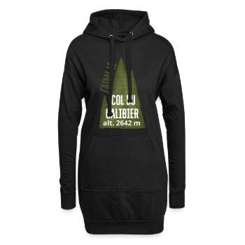 Col du Galibier Alt 2642 m - Hoodie-Kleid - Schwarz - Vorne