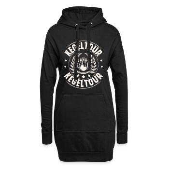 Kegeln - Hoodie-Kleid - Schwarz - Vorne