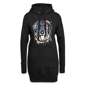 Labrador Retriever - Sweat-shirt à capuche long Femme - noir - Devant