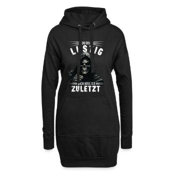You're Funny Grim Reaper Saying Skull Motif - Hoodie Dress - black - Front