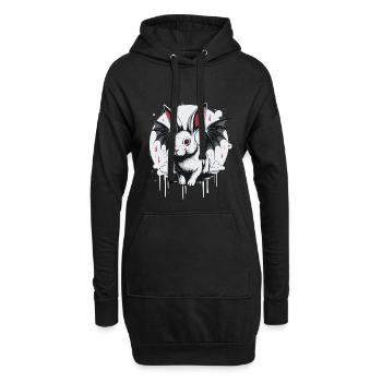 Mystic Rabbit Dragon Mix - Sweat-shirt à capuche long Femme - noir - Devant