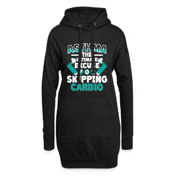 Asthme Asthmatiques Sauter Cardio - Sweat-shirt à capuche long Femme - noir - Devant
