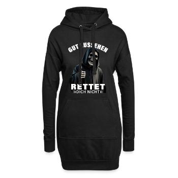 La faucheuse dit que la beauté ne vous sauvera pas - Sweat-shirt à capuche long Femme - noir - Devant