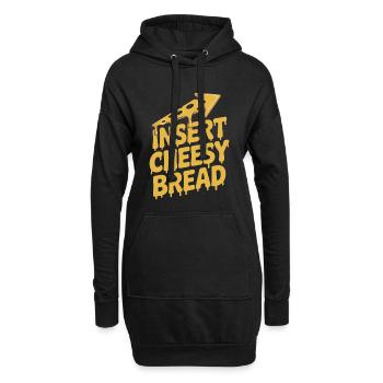 Käse Käsestange Käse Toast - Hoodie-Kleid - Schwarz - Vorne