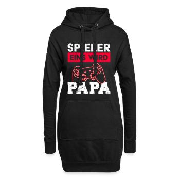 Gamer Dad PLAYER ONE BECOMES DAD Drôle - Sweat-shirt à capuche long Femme - noir - Devant