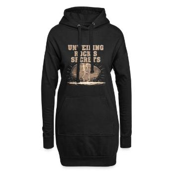 Pétroglyphes Pétroglyphes Dévoilant les secrets de la roche - Sweat-shirt à capuche long Femme - noir - Devant