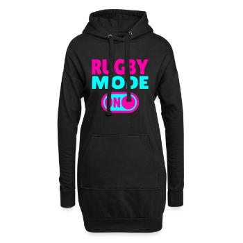 Rugby Mode ON - La passion du rugby à l’état pur - Sweat-shirt à capuche long Femme - noir - Devant
