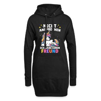 Malle DON’T TALK TO HAVE A FRIEND - Sweat-shirt à capuche long Femme - noir - Devant
