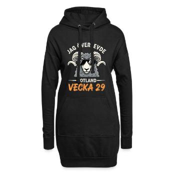 Ich habe Gotland Woche 29 überlebt - Hoodie-Kleid - Schwarz - Vorne