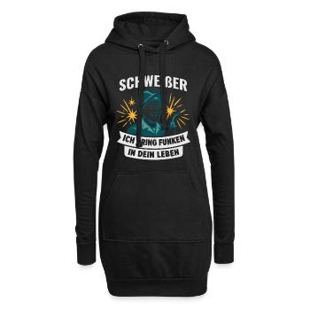 Soudeur soudeur disant cadeau de soudage - Sweat-shirt à capuche long Femme - noir - Devant