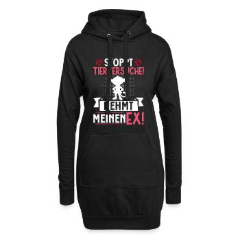 Tierschutz STOPPT TIERVERSUCHE NEHMT MEINEN EX - Hoodie-Kleid - Schwarz - Vorne