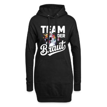 Team der Braur Einhorn Design mit Sonnenbrille - Hoodie-Kleid - Schwarz - Vorne