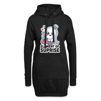 Costume d'Halloween de chimiste Chimie Professeur de chimie - Sweat-shirt à capuche long Femme - noir - Devant