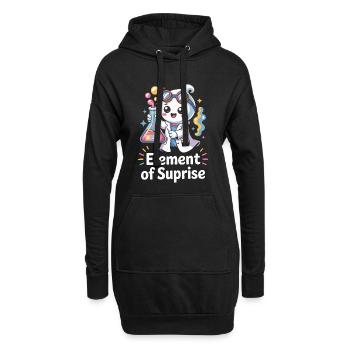 Costume d'Halloween de chimiste Chimie Professeur de chimie - Sweat-shirt à capuche long Femme - noir - Devant