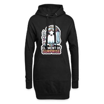 Costume d'Halloween de chimiste Chimie Professeur de chimie - Sweat-shirt à capuche long Femme - noir - Devant