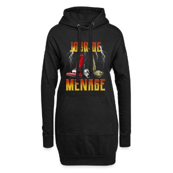 Jour de Ménage Aspirateurs Rock - Sweat-shirt à capuche long Femme - noir - Devant