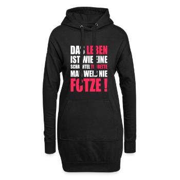 La vie est comme le dit Gilles de la Tourette - Sweat-shirt à capuche long Femme - noir - Devant