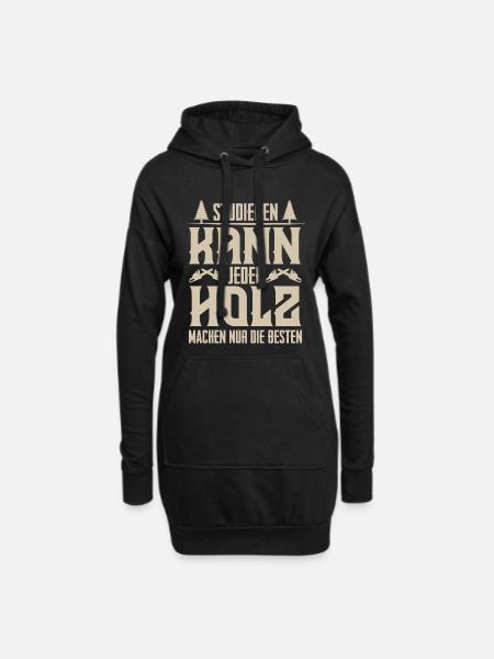 Holzfäller - Hoodie-Kleid - Schwarz