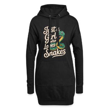 T-shirt Juste une fille qui aime les serpents - Sweat-shirt à capuche long Femme - noir - Devant