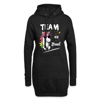 Slogan licorne drôle pour l’équipe de la mariée chemise - Sweat-shirt à capuche long Femme - noir - Devant