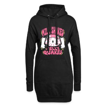 Laktoseintolerant Milk Shakes Belly Quakes - Hoodie-Kleid - Schwarz - Vorne