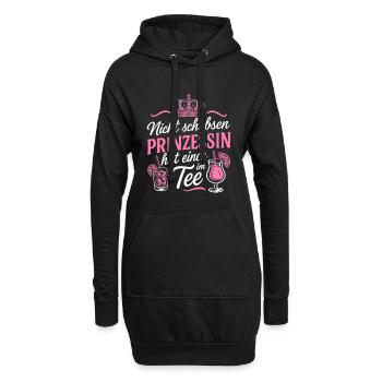 Nicht schubsen Prinzessin hat einen im Tee - JGA - Hoodie-Kleid - Schwarz - Vorne