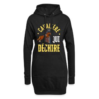 Ripping Rider - Springreiten - Hoodie-Kleid - Schwarz - Vorne