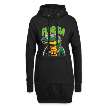 Florida Alligator - Hoodie-Kleid - Schwarz - Vorne