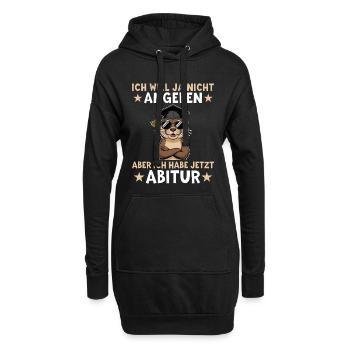 Abitur exam passed - Otter Abi graduation - Hoodie Dress - black - Front