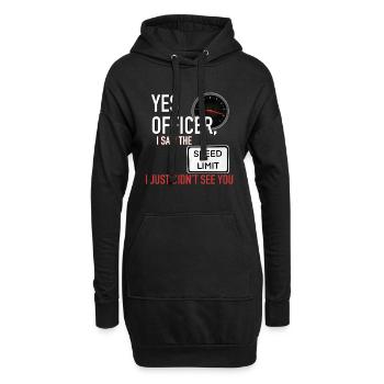 Yes Officer Funny Speeding Tee - Sweat-shirt à capuche long Femme - noir - Devant