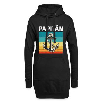 Futur Père PAPITAN Rétro Drôle - Sweat-shirt à capuche long Femme - noir - Devant