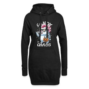Chaotique Punk Cochon d’Inde Hamster d’Halloween - Sweat-shirt à capuche long Femme - noir - Devant