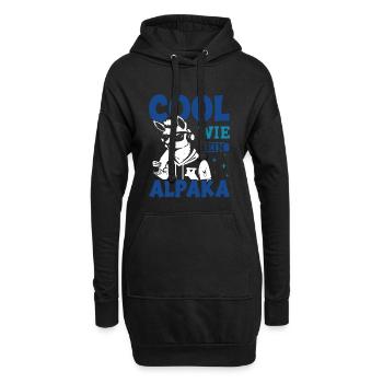 Éventail d’alpaga COOL COMME UN LAMA D’ALPAGA Drôle - Sweat-shirt à capuche long Femme - noir - Devant