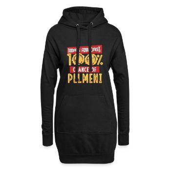 Pelmeni Pelmenis - Hoodie-Kleid - Schwarz - Vorne