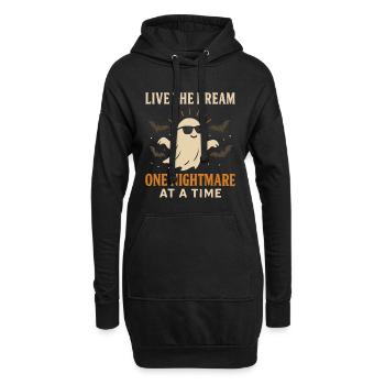 Lebe den Traum Ein Albtraum nach dem anderen Halloween - Hoodie-Kleid - Schwarz - Vorne